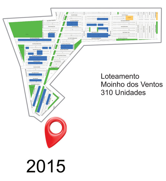 Mapa dos empreendimentos no Sport Clube em 2015