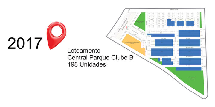 Mapa dos empreendimentos no Sport Clube em 2017