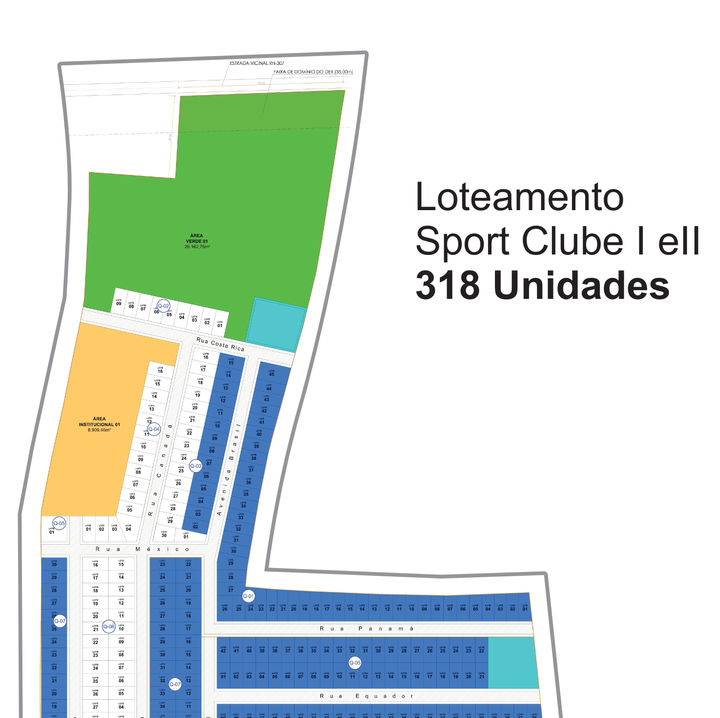 Mapa dos empreendimentos no Sport Clube em 2020