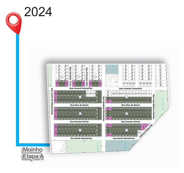 Mapa dos empreendimentos no Sport Clube em 2024
